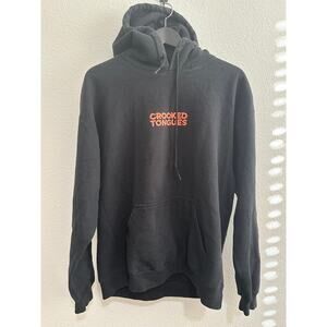 Crooked Tongues Rave and Misbehave May 6 Black Hoodie Size M Unisex Cherry Print